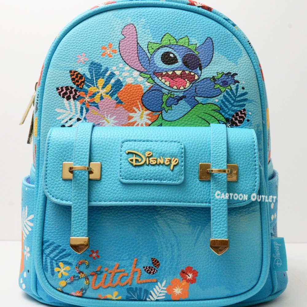 Disney Purse Backpack Stitch 11″ Faux Leather Bag Backpack Fashion Lilo & Stitch